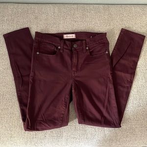 Madewell womens maroon jean